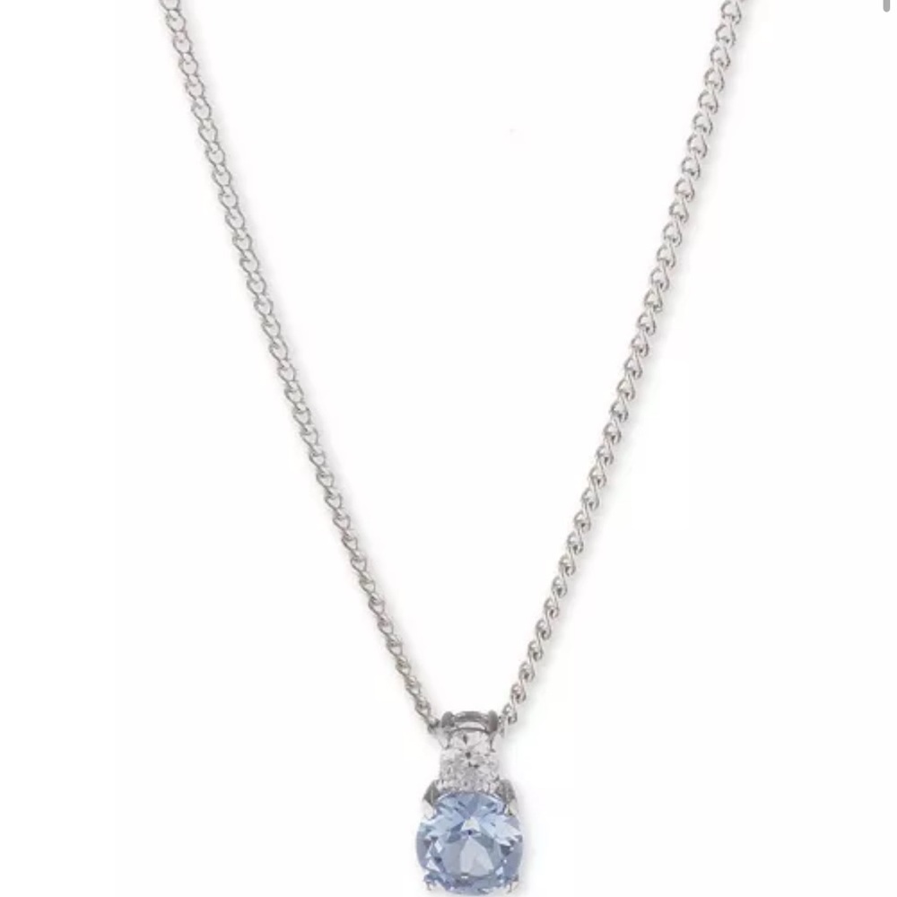 Givenchy Aquamarine Silver Chain Necklace